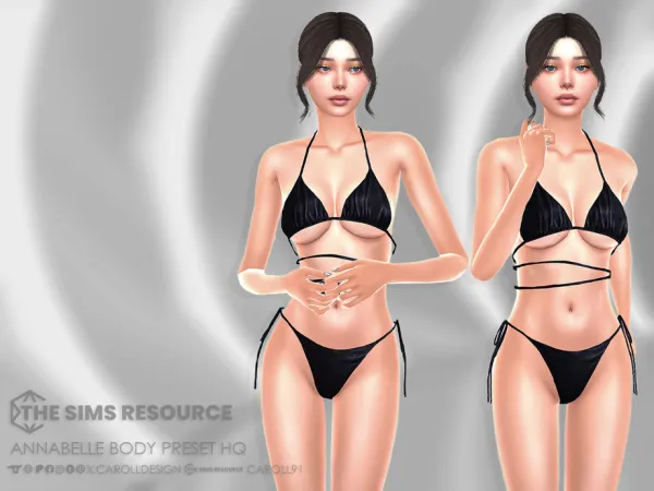 Mix Annabelle Body Preset HQ by Caroll912 - The Sims 4 Custom Content
