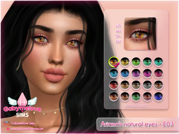 Alpha Ariana's natural eyes u2022 E03 contact lenses Updated 2025 by GabymeloveSims - The Sims 4 Custom Content