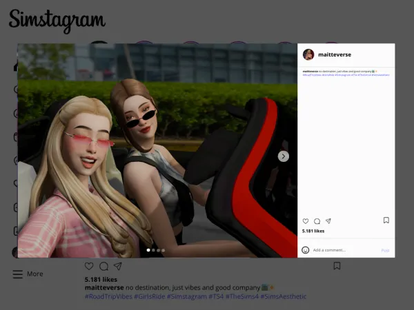 Mix Girl's Ride pose pack by Maycerise - The Sims 4 Custom Content