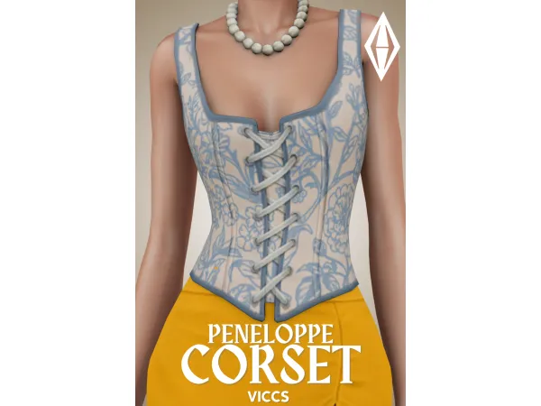 Mix VICCS_ PENELOPPE CORSET (TEEN ELDER) - The Sims 4 Custom Content