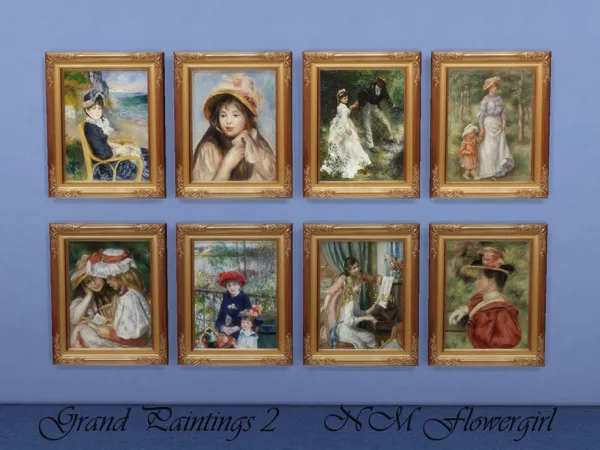 Alpha Grand Paintings 2 by nmflowergirl - The Sims 4 Custom Content