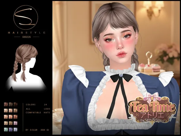 Alpha sclub_ts4_hair_ 080226 Club by S - The Sims 4 Custom Content