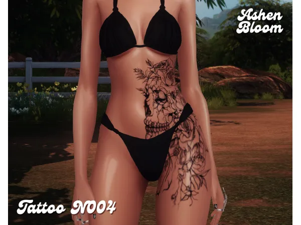 Mix Tattoo N004 AshenBloom by AshenBloom - The Sims 4 Custom Content