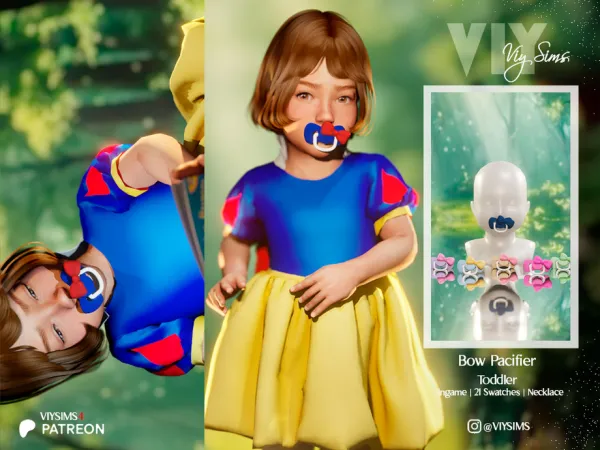 Alpha Toddler Bow Pacifier by Viy_Sims - The Sims 4 Custom Content