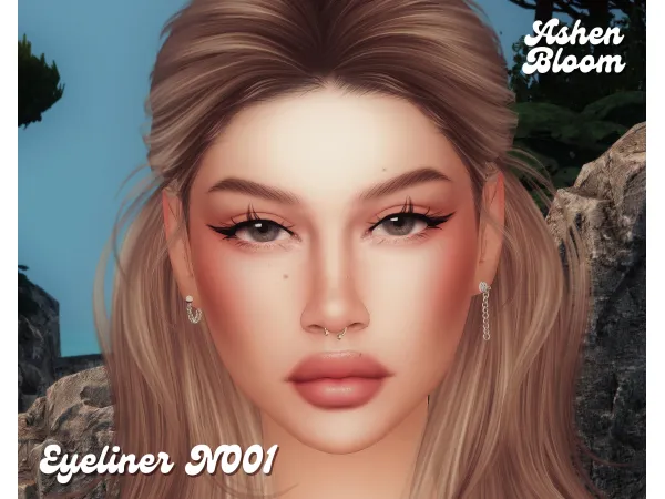 Alpha Eyeliner N001 AshenBloom by AshenBloom - The Sims 4 Custom Content