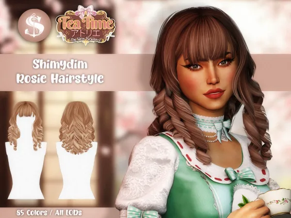 Alpha Shimydim Rosie Hairstyle - The Sims 4 Custom Content