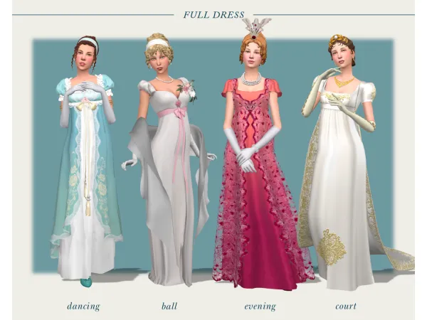 Mix 1800s female lookbook by thesimline - The Sims 4 Custom Content
