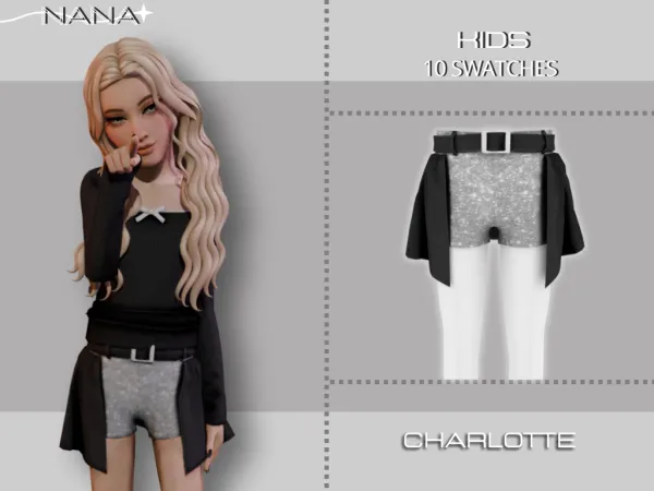 Maxis Match 7NANA (Charlotte) Shiny Shorts - The Sims 4 custom content
