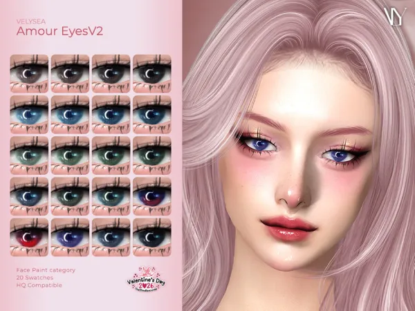 Alpha VELYSEA Amour EyesV2 by VELYSEA - The Sims 4 custom content
