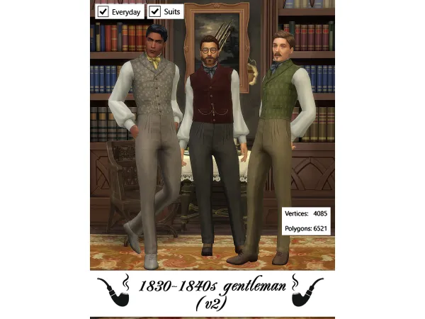 Maxis Match Gentleman V2 (1830 1840s) by notsooldmadcatlady - The Sims 4 Custom Content