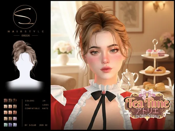 Alpha sclub_ts4_hair_ 090226 Club by S - The Sims 4 Custom Content