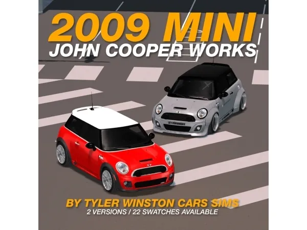 Alpha Tyler Winston Cars 2009 MINI John Cooper Works - The Sims 4 Custom Content