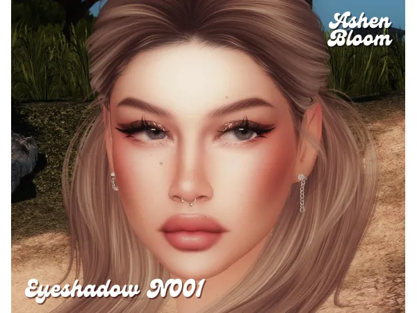 Alpha Eyeshadow N001 AshenBloom - The Sims 4 Custom Content